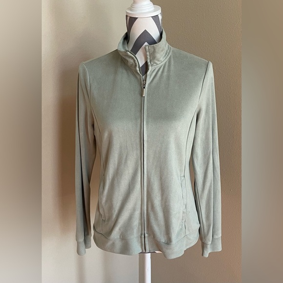 Tickled Pink - Green Zip Up Jacket - Very Soft - Size: Small - Picture 1 of 6